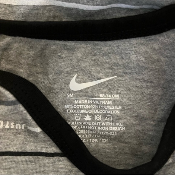 Lot of NIKE Boys Clothing T-Shirt Shorts Black Gray Boys Size 6/9 Month Logo - Picture 5 of 11